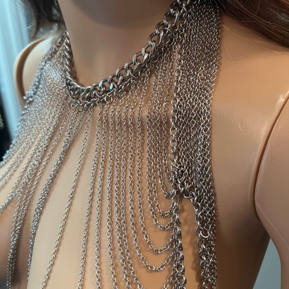 NWOT Silver Body Chain Link Jewelry - Picture 5 of 10